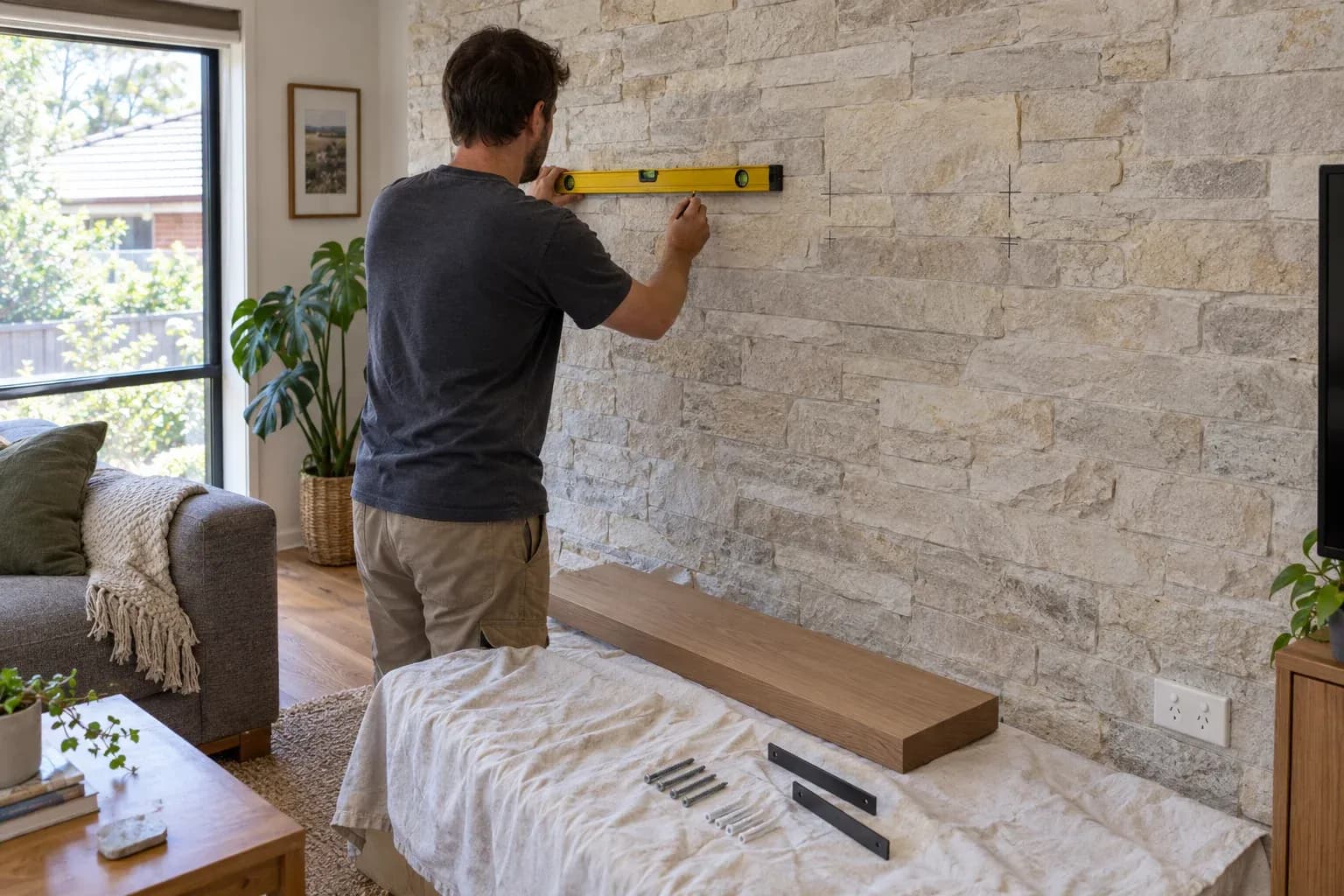 Wall mounting and assembly